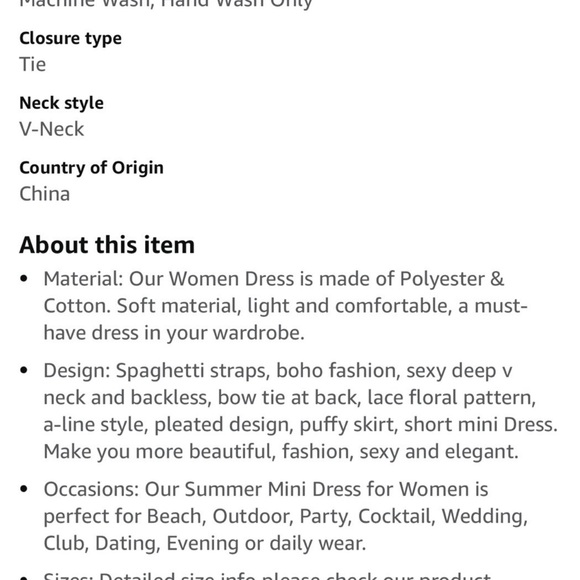 ECOWISH V-Neck Spaghetti Strap Bowknot Backless Sleeveless Lace Mini Dress - Picture 10 of 10